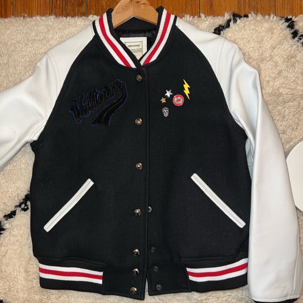 Zadig & Voltaire Jacket : Black Birdie Letterman